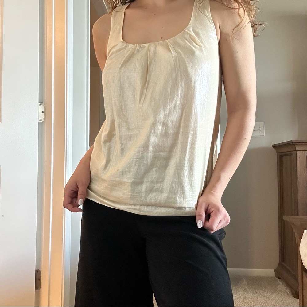 J.Crew Metallic 100% Cotton Top – Size 0